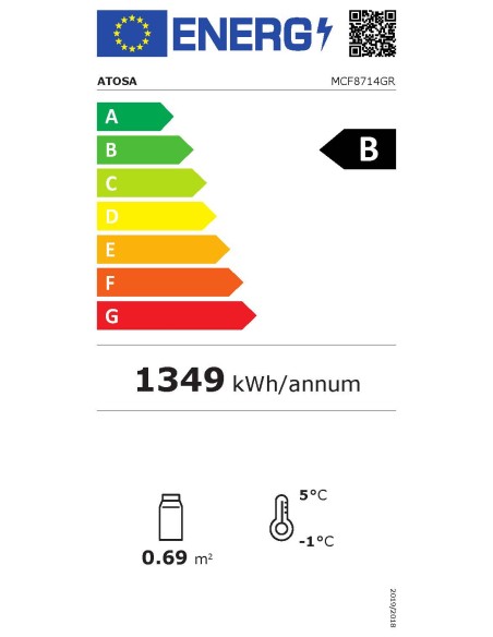 FRIGORIFERI 1 ANTA POSITIVO: vendita online ARMADIO FRIGORIFERO TROPICALIZZATO LT.610 - 1 PORTA VETRO - 0 C/+8 C - ATOSA in o...