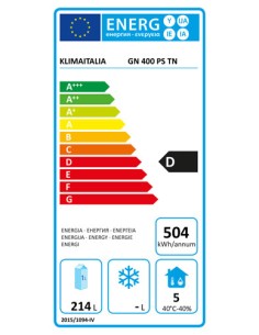 ARMADI FRIGO ACCIAIO: vendita online FRIGORIFERO 1 PORTA 0 C/+10 C LT.400 GN 400 PS TN KLIMITALIA in offerta 2