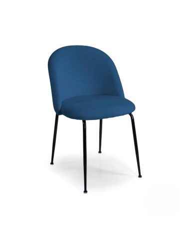 SEDIE - POLTRONE: vendita online SEDIA MICHELLE BLU / NERA POPOLO HOTELLERIE 50 CM X 57 CM X 80,5 CM in offerta