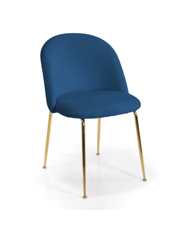 SEDIE - POLTRONE: vendita online SEDIA MICHELLE BLU / ORO POPOLO HOTELLERIE 50 CM X 57 CM X 80,5 CM in offerta