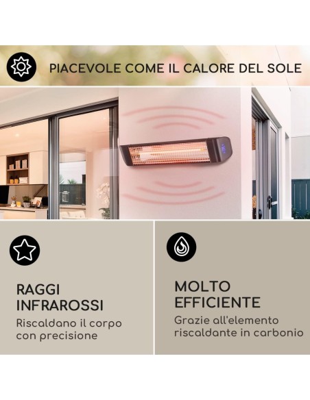 RISCALDATORI: vendita online LAMPADA RADIANTE AD INFRAROSSI HORECATECH CON TELECOMANDO 2400 WATT in offerta