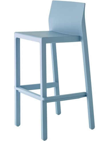 SGABELLI: vendita online SGABELLO KATE AZZURRO H.75 CM IN TECNOPOLIMERO CON SCHIENALE SCAB in offerta