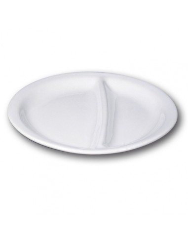 PIATTI: vendita online PIATTO BIS 2 SCOMPARTI TONDO 26,5CM ANTIPASTIERA NAPOLI BIANCO PORCELLANA SATURNIA in offerta