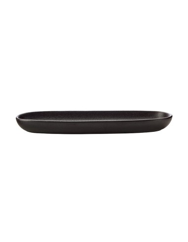 PIATTI: vendita online PIATTO OBLUNGO CAVIAR NERO LIVELLARA 30 X 9 CM IN PORCELLANA in offerta