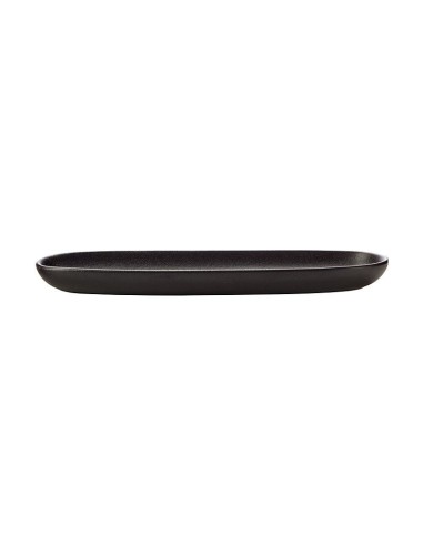 PIATTI: vendita online PIATTO OBLUNGO CAVIAR NERO LIVELLARA 40 X 12,5 CM IN PORCELLANA in offerta