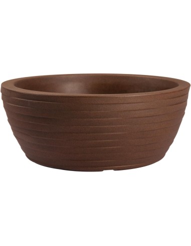 VASI-FIORIERE: vendita online VASO A CIOTOLA IN RESINA THETIS ELEGANCE Ø 40CM CORTEN NICOLI in offerta