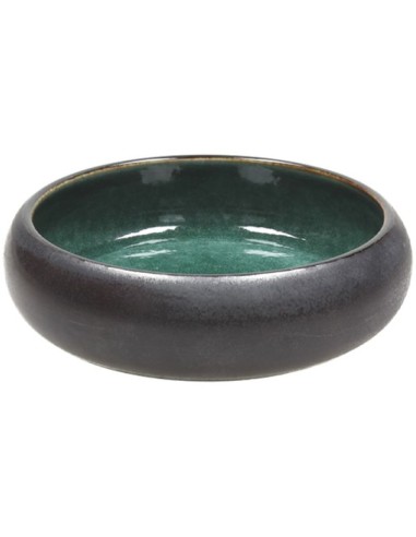 INSALATIERE-CIOTOLE-COPPETTE: vendita online COPPETTA/ALZATA CM.16 ELIPSE BRONZE TEAL NERO/VERDE PORCELLANA TOGNANA in offerta