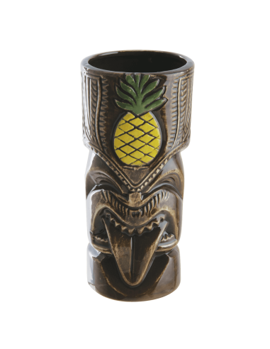 BOCCALI-MUG-CALICI-TIKI: vendita online TAZZA TIKI TOTEM MARRONE PADERNO 510 ML IN CERAMICA in offerta