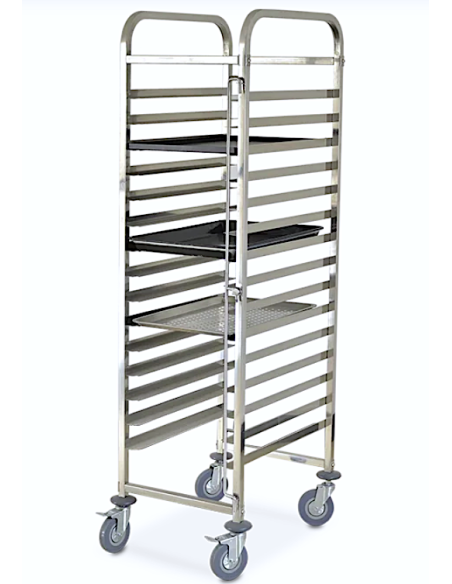 CARRELLO PORTATEGLIE 16XCM.60X40 ACCIAIO INOX