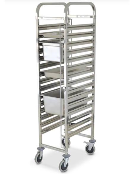 CARRELLO PORTATEGLIE 16XGN1/1 ACCIAIO INOX CM.38X55X174H