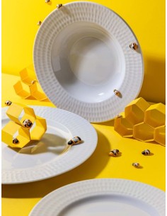 PIATTI: vendita online PIATTO PASTA BOWL CM.27X3H PORCELLANA BIANCO HONEY in offerta 2