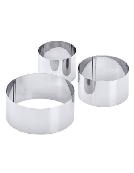 SET 3 COPPAPASTA TONDI CM.6/8/10,5X4,5H ACCIAIO INOX