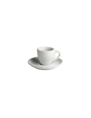 TAZZE E PIATTINI CAFFE-LATTE-THE': vendita online TAZZA CAFFE' CON PIATTINO COSTARICA IN PORCELLANA BIANCA in offerta