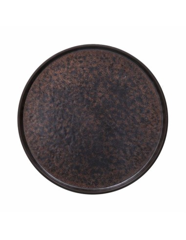 SHOW PLATE CORTEN PIATTO PIANO BORDATO CM.30