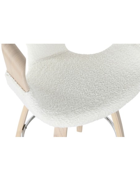 SGABELLI: vendita online SGABELLO BIANCO ITEM 55 X 52 X ALTEZZA 92 CM IN LEGNO E POLIESTERE in offerta