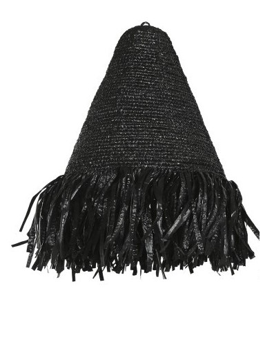 ILLUMINAZIONE: vendita online LAMPADARIO FOGLIE DI PALMA ITEM 53 X 60 CM NERO in offerta