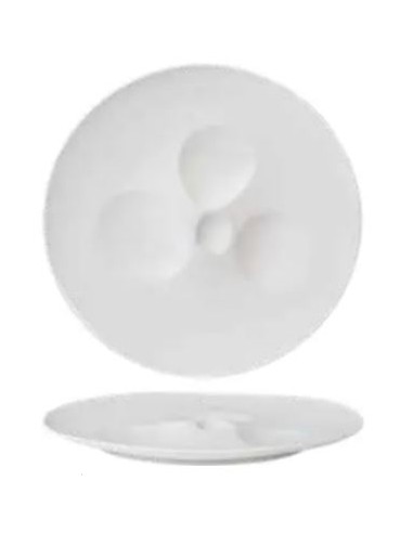 PIATTI: vendita online PIATTO PRESENTAZIONE CM.26X25,5 PORCELLANA BIANCO ESSENTIA MAGNESIUM MOON in offerta