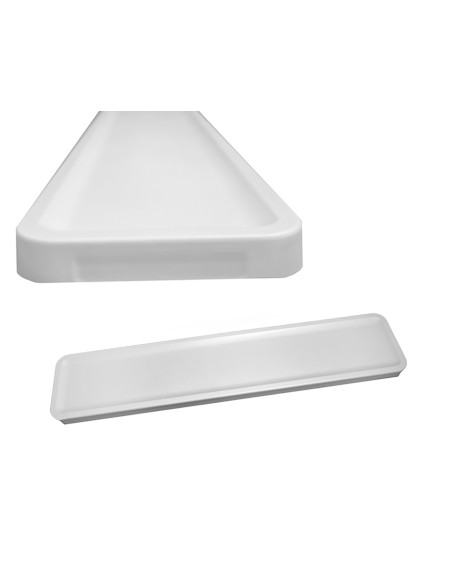 VASSOI-TAGLIERI: vendita online VASSOIO RETTANGOLARE BIANCO LEONE 66 X 14,5 X ALTEZZA 2 CM IN MELAMINA in offerta