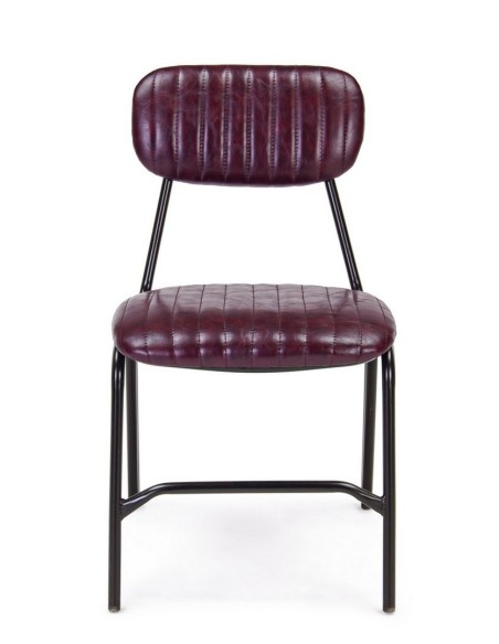 SEDIE-POLTRONE: vendita online SEDIA DEBBIE VINTAGE BIZZOTTO BORDEAUX 55 X 44 X 73 IN PELLE in offerta