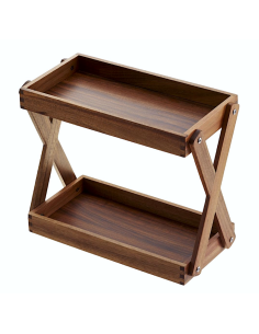 ALZATE-PORTATORTE-ESPOSITORI: vendita online OLIVE WOOD STAND BUFFET ACACIA CM.37X18X30,5H in offerta