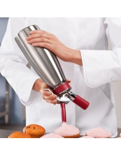 SIFONI: vendita online SIFONE MULTIFUNZIONE PROFESSIONALE ISI GOURMET PLUS 1 LITRO ACCIAIO INOX in offerta 2